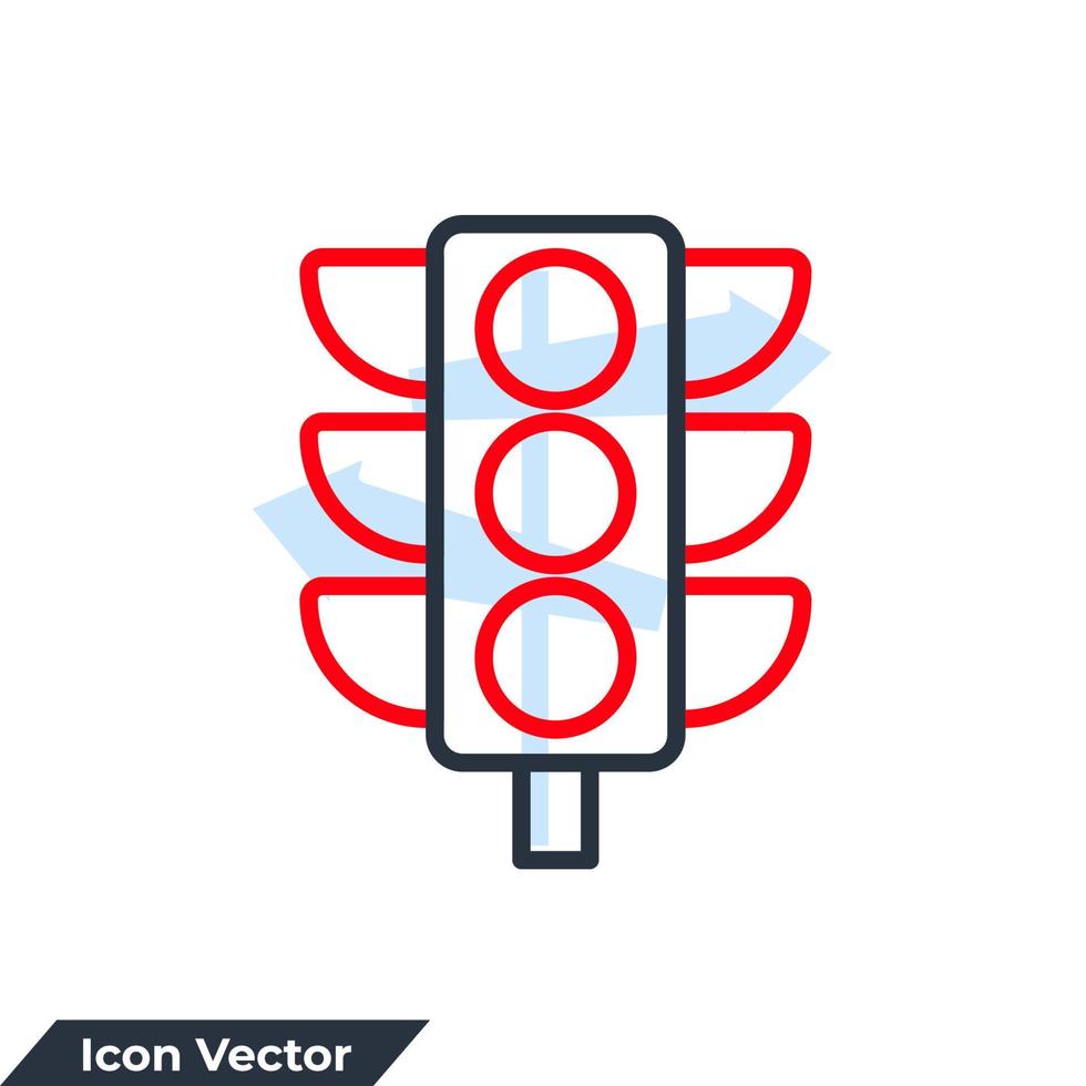 traffic light icon logo vector illustration. traffic light symbol template for graphic and web design collection