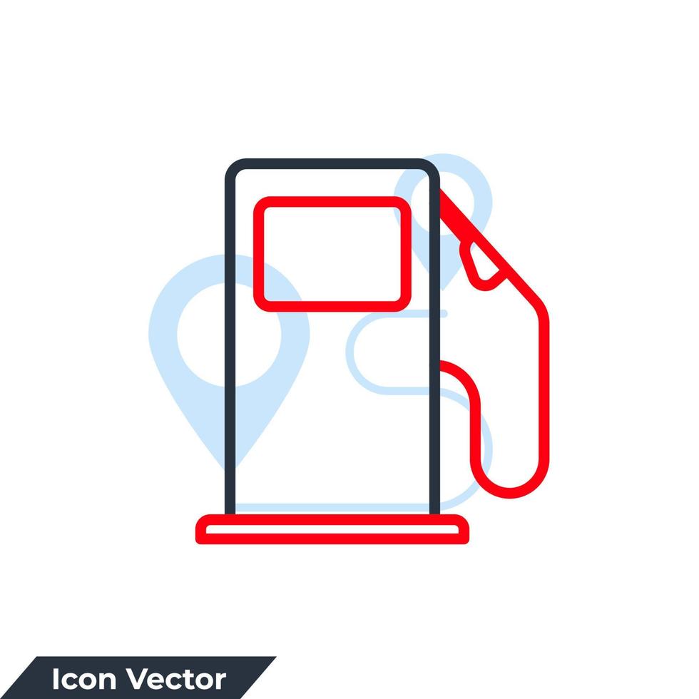 Ilustración de vector de logotipo de icono de gasolinera. plantilla de símbolo de bomba de combustible para la colección de diseño gráfico y web