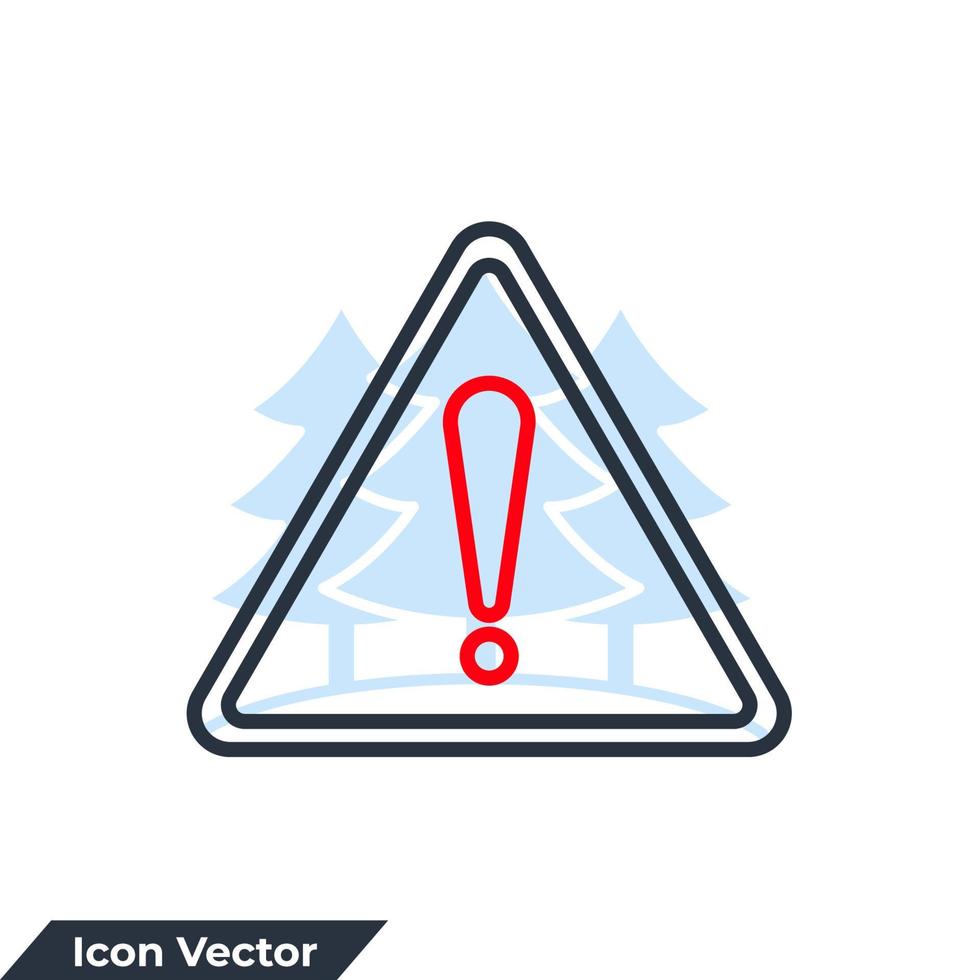 warning icon logo vector illustration. Danger warning symbol template for graphic and web design collection