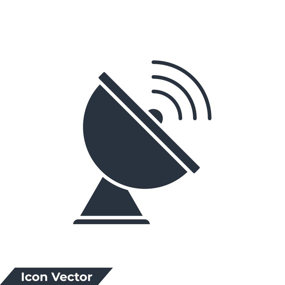 satellite icon logo vector illustration. antenna symbol template for graphic and web design collection