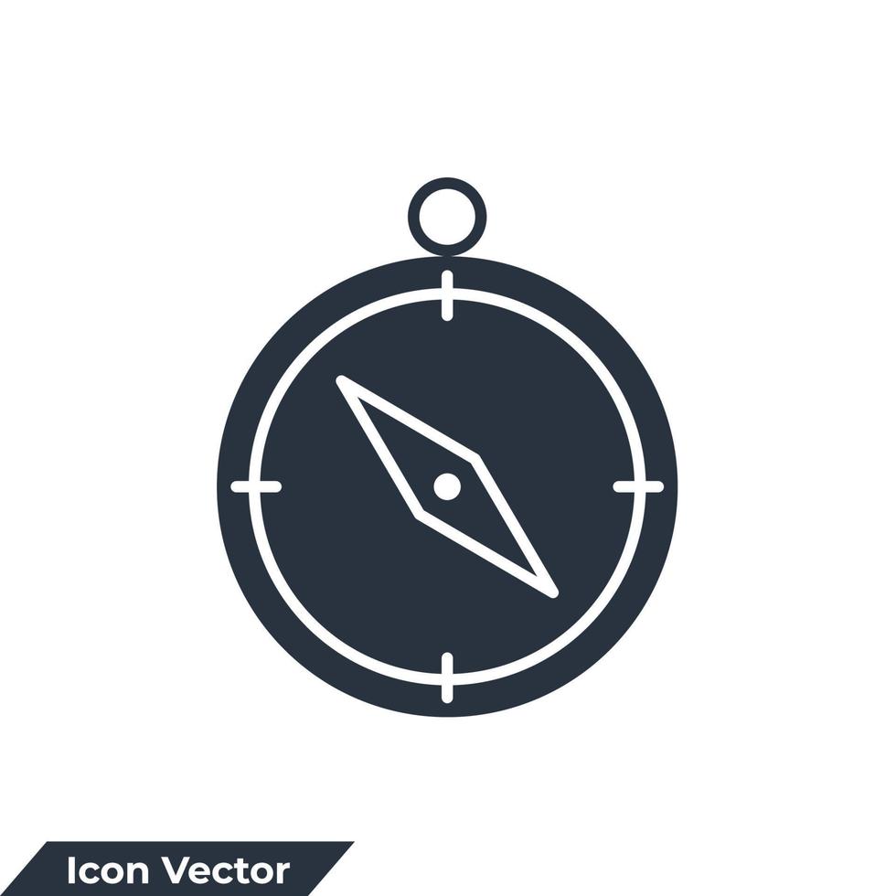 compass icon logo vector illustration. Navigation symbol template for graphic and web design collection