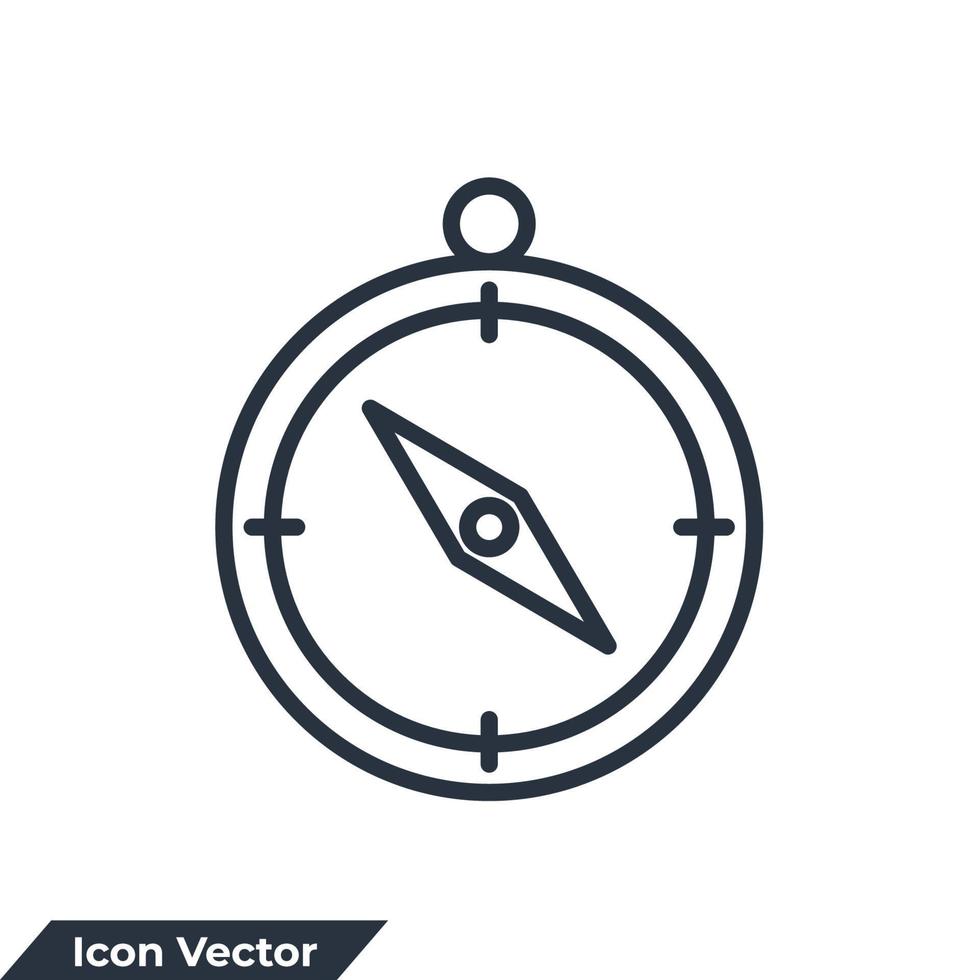 compass icon logo vector illustration. Navigation symbol template for graphic and web design collection