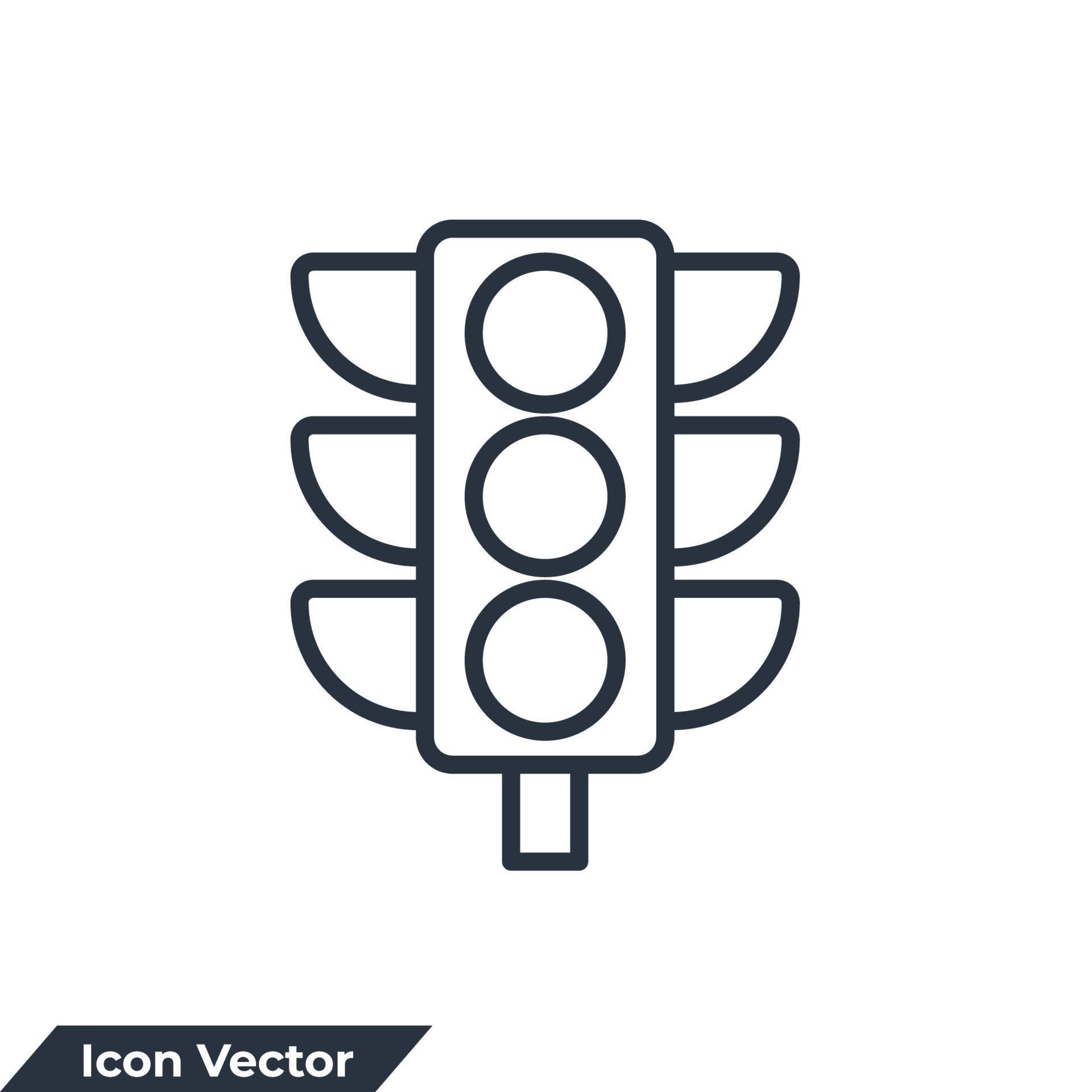 traffic light icon logo vector illustration. traffic light symbol