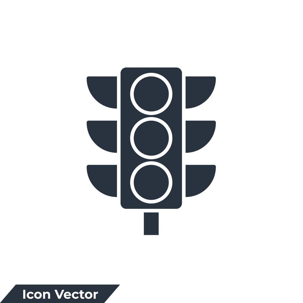 traffic light icon logo vector illustration. traffic light symbol template for graphic and web design collection