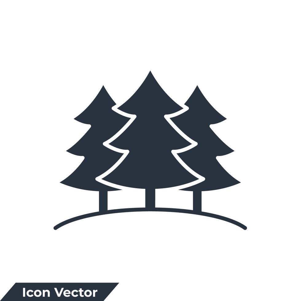 forest icon logo vector illustration. tree symbol template for graphic and web design collection