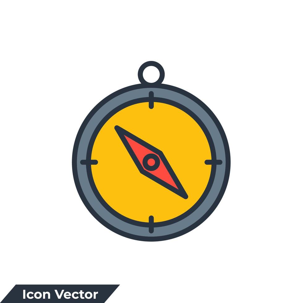 compass icon logo vector illustration. Navigation symbol template for graphic and web design collection