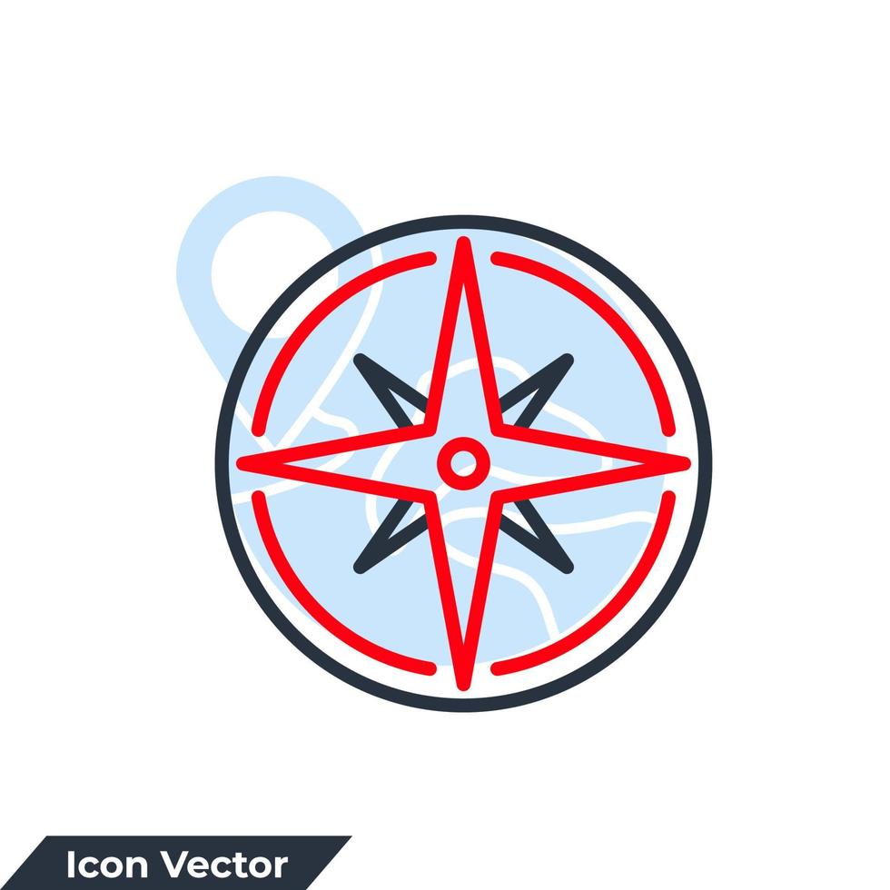 wind rose icon logo vector illustration. Compass symbol template for graphic and web design collection