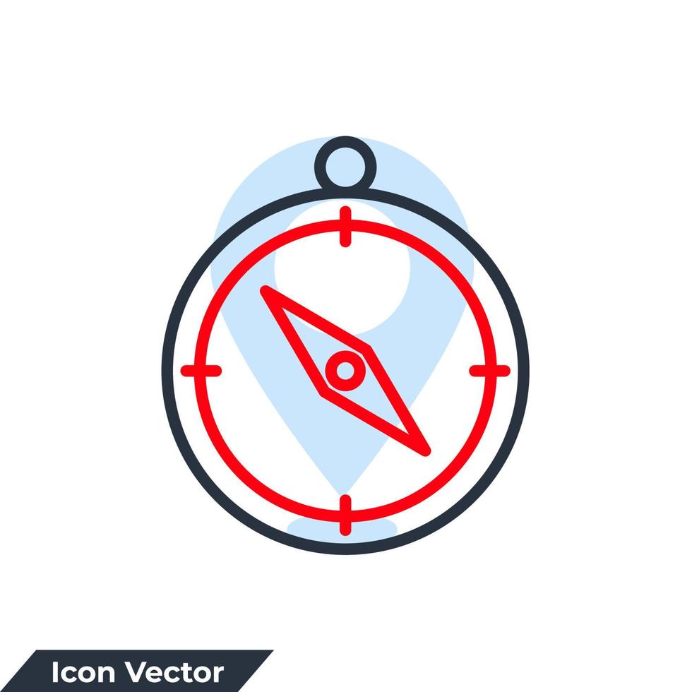 compass icon logo vector illustration. Navigation symbol template for graphic and web design collection