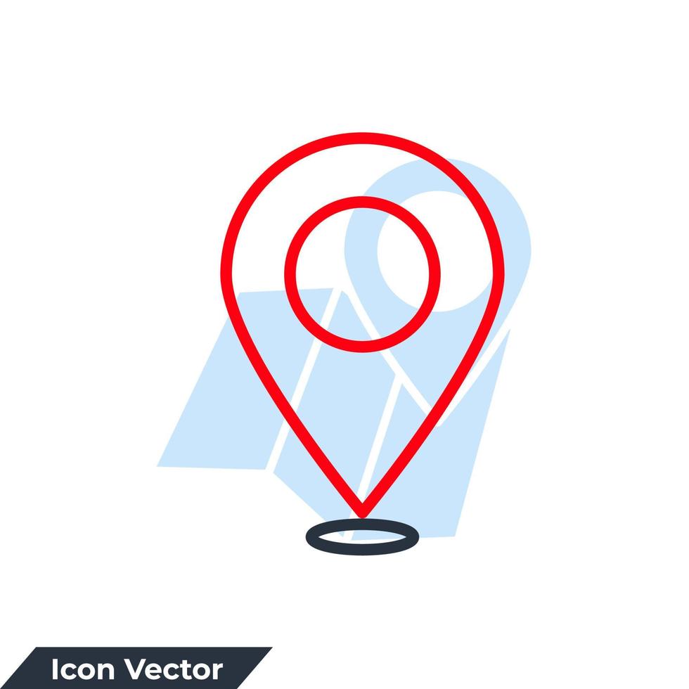pinpoint icon logo vector illustration. pin, pointer symbol template for graphic and web design collection