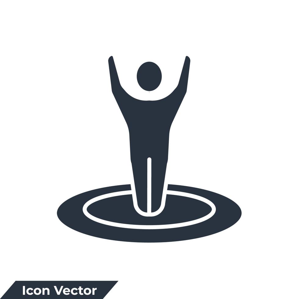 you are here icon logo vector illustration. Destination symbol template for graphic and web design collection