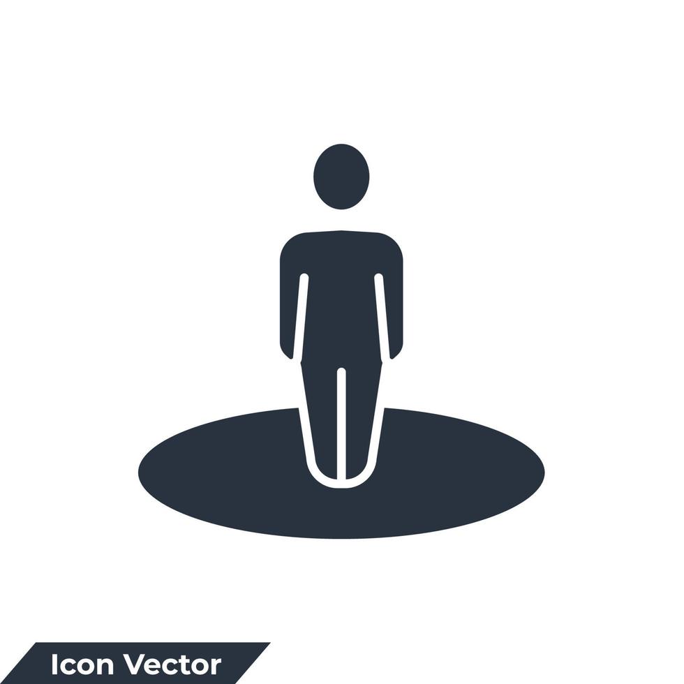 you are here icon logo vector illustration. Destination symbol template for graphic and web design collection