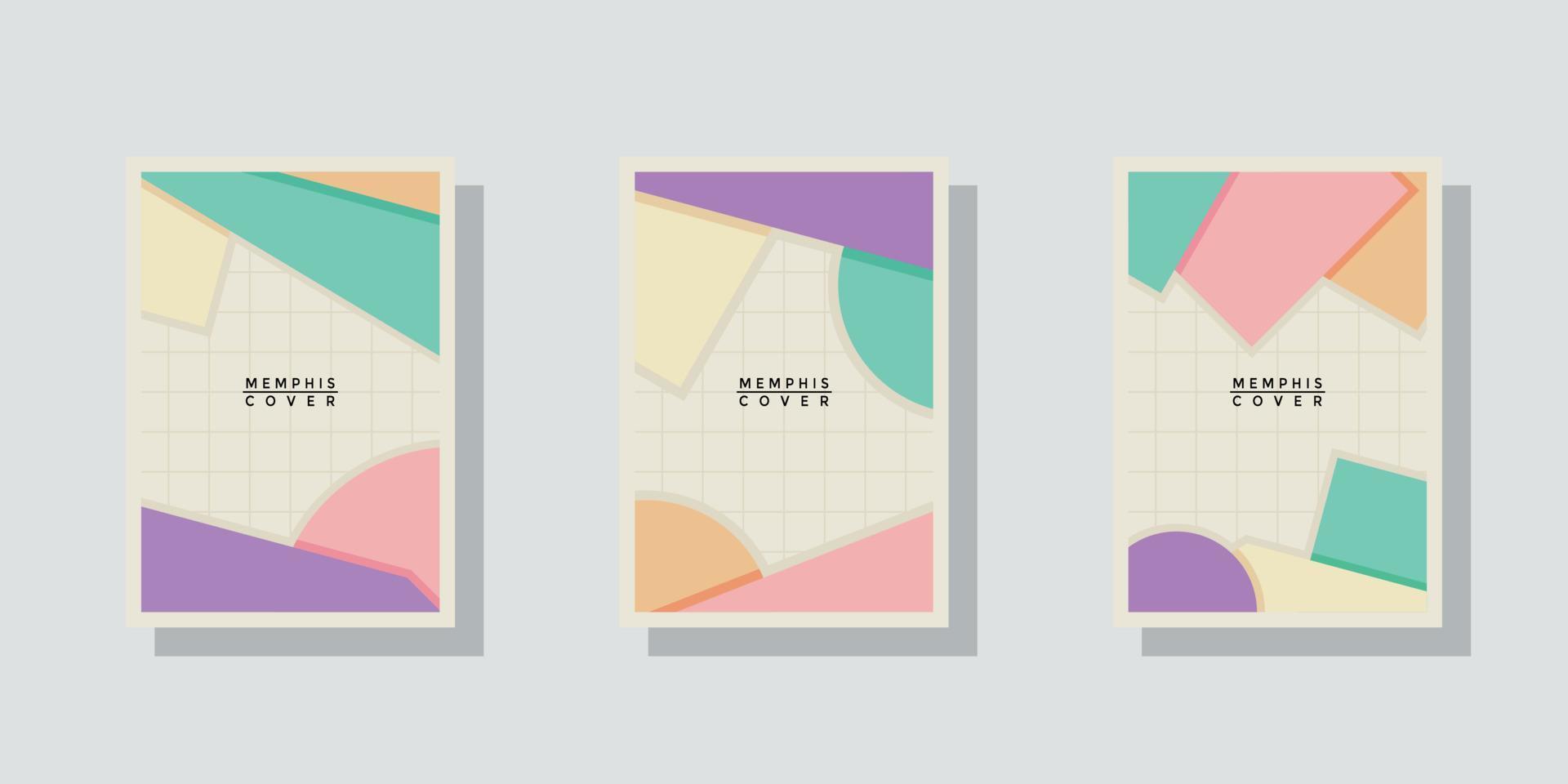 Memphis design template vector