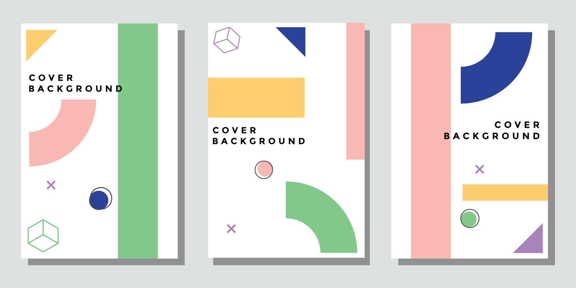 Memphis template layout design vector