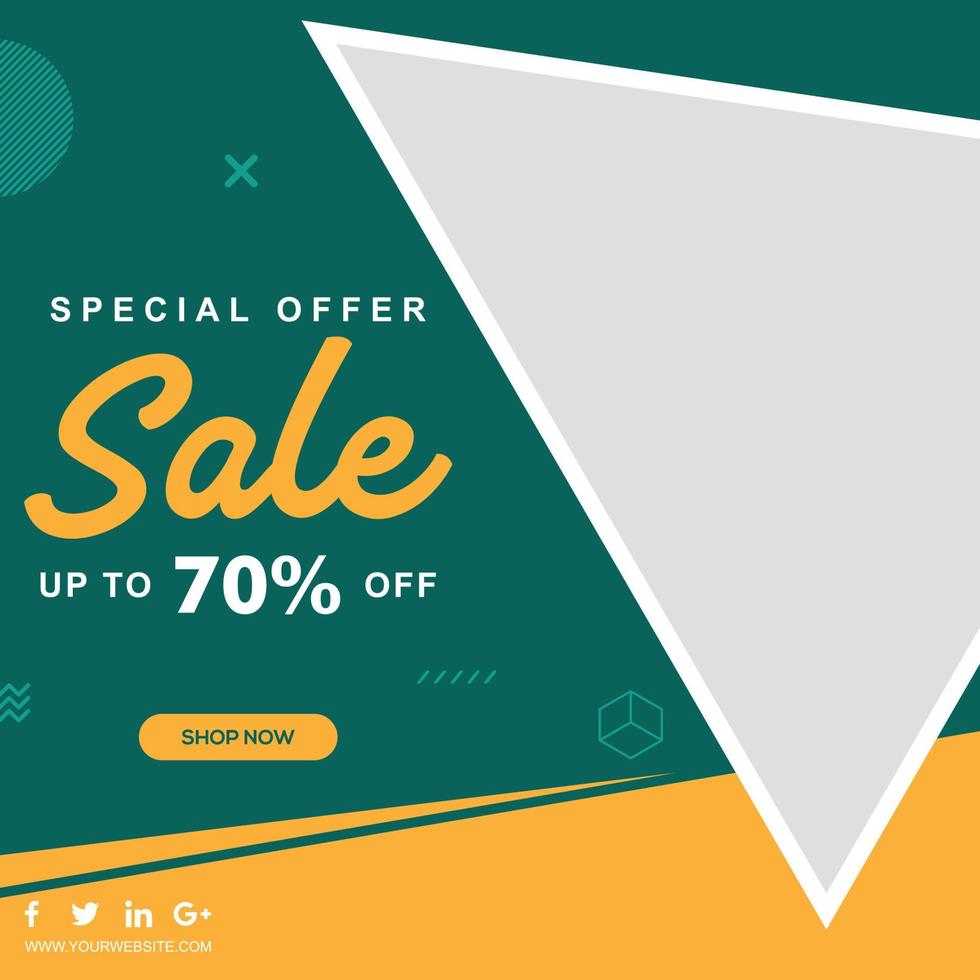 Social media promotion template design vector