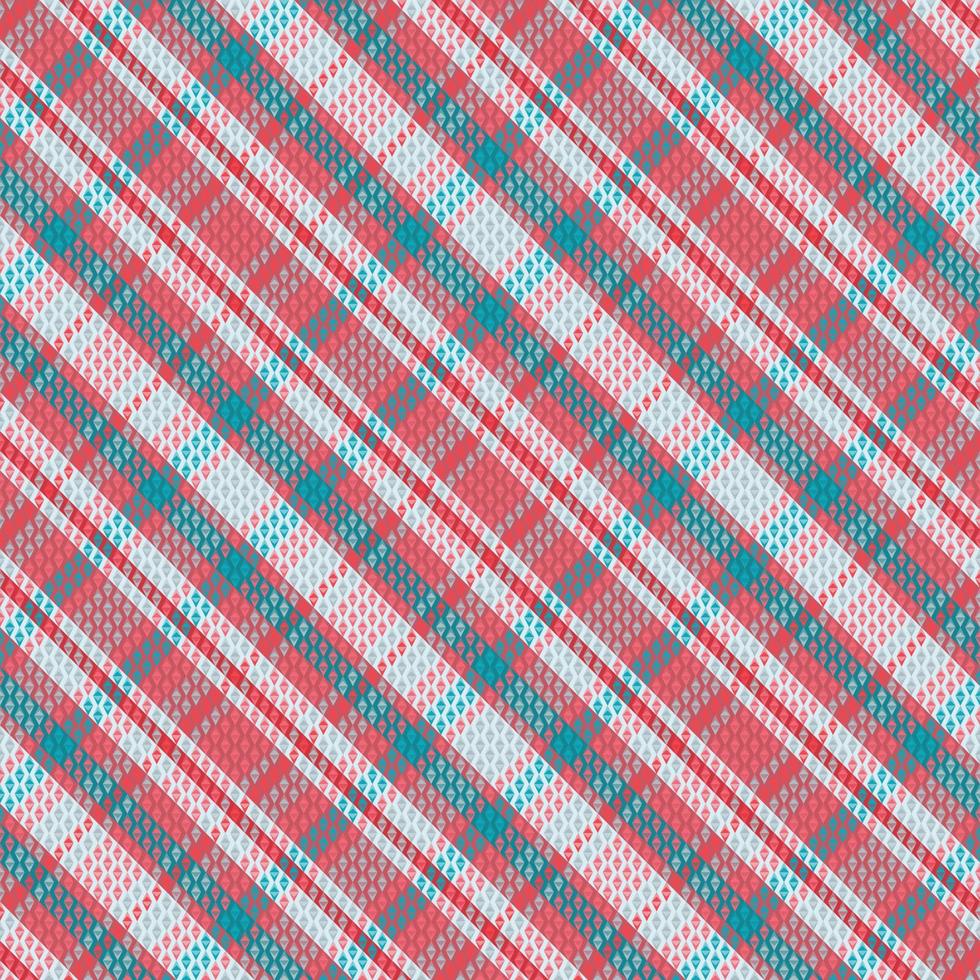 Tartan plaid pattern with texture and retro color. vector