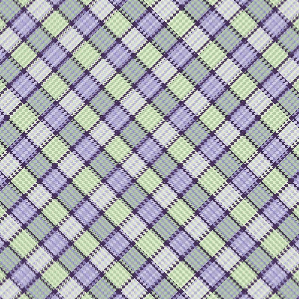 Tartan plaid pattern with texture and retro color. vector