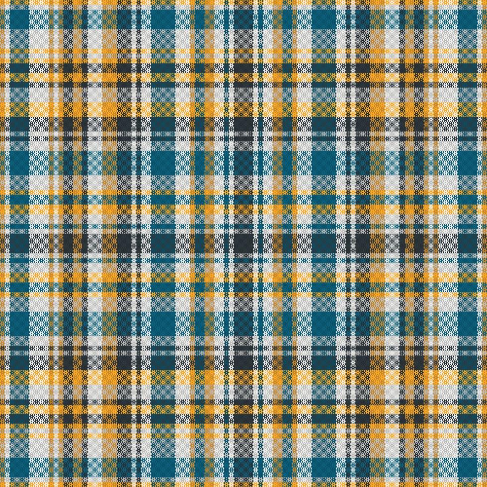 Tartan plaid pattern with texture and retro color. vector