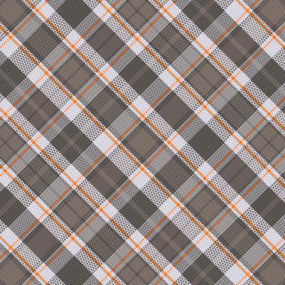 Tartan plaid pattern with texture and coffee color. vector