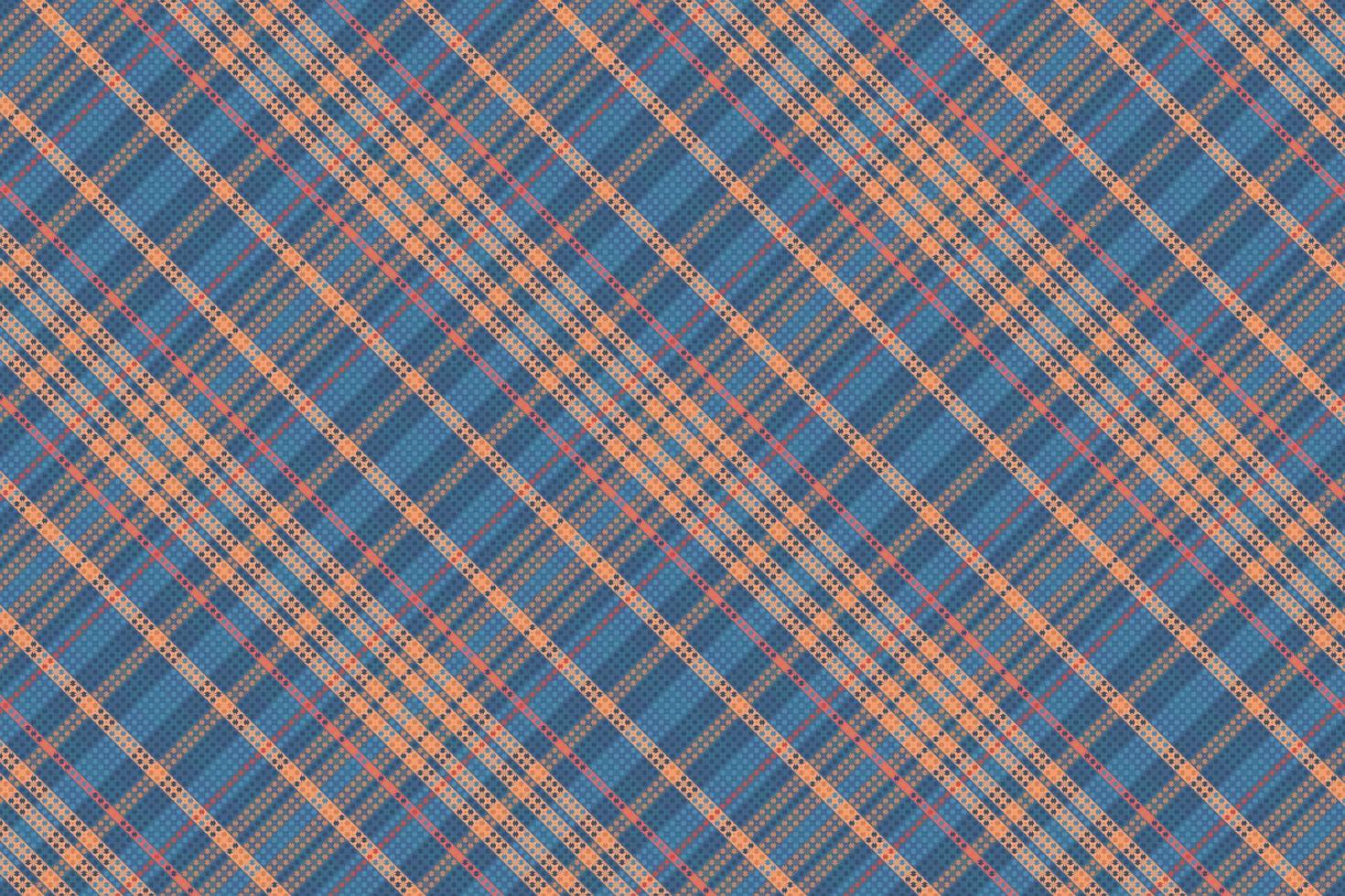 Tartan plaid pattern with texture and retro color. vector