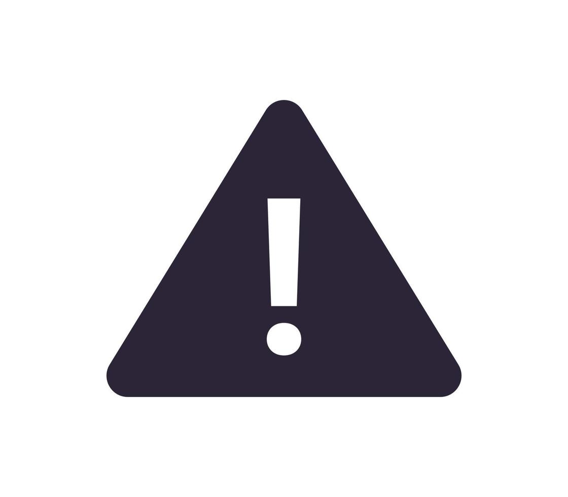 Warning and problem flat vector illustration.