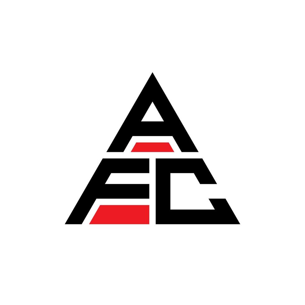 diseño de logotipo de letra triangular afc con forma de triángulo. monograma de diseño del logotipo del triángulo afc. plantilla de logotipo de vector de triángulo afc con color rojo. logotipo triangular afc logotipo simple, elegante y lujoso.