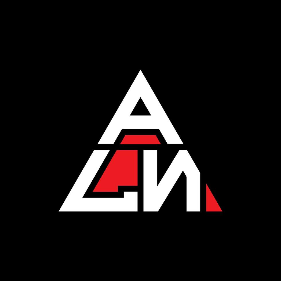 diseño de logotipo de letra de triángulo aln con forma de triángulo. monograma de diseño del logotipo del triángulo aln. plantilla de logotipo de vector de triángulo aln con color rojo. logotipo triangular aln logotipo simple, elegante y lujoso.