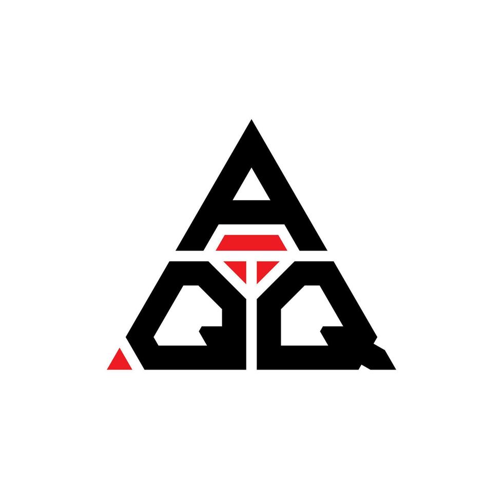 diseño de logotipo de letra triangular aqq con forma de triángulo. monograma de diseño del logotipo del triángulo aqq. plantilla de logotipo de vector de triángulo aqq con color rojo. logotipo triangular aqq logotipo simple, elegante y lujoso.