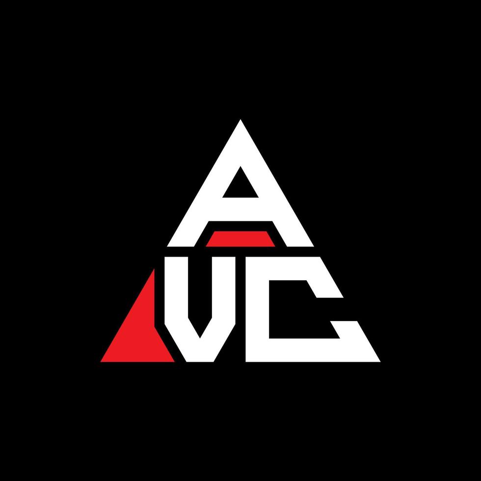 diseño de logotipo de letra de triángulo avc con forma de triángulo. monograma de diseño de logotipo de triángulo avc. plantilla de logotipo de vector de triángulo avc con color rojo. logo triangular avc logo simple, elegante y lujoso.