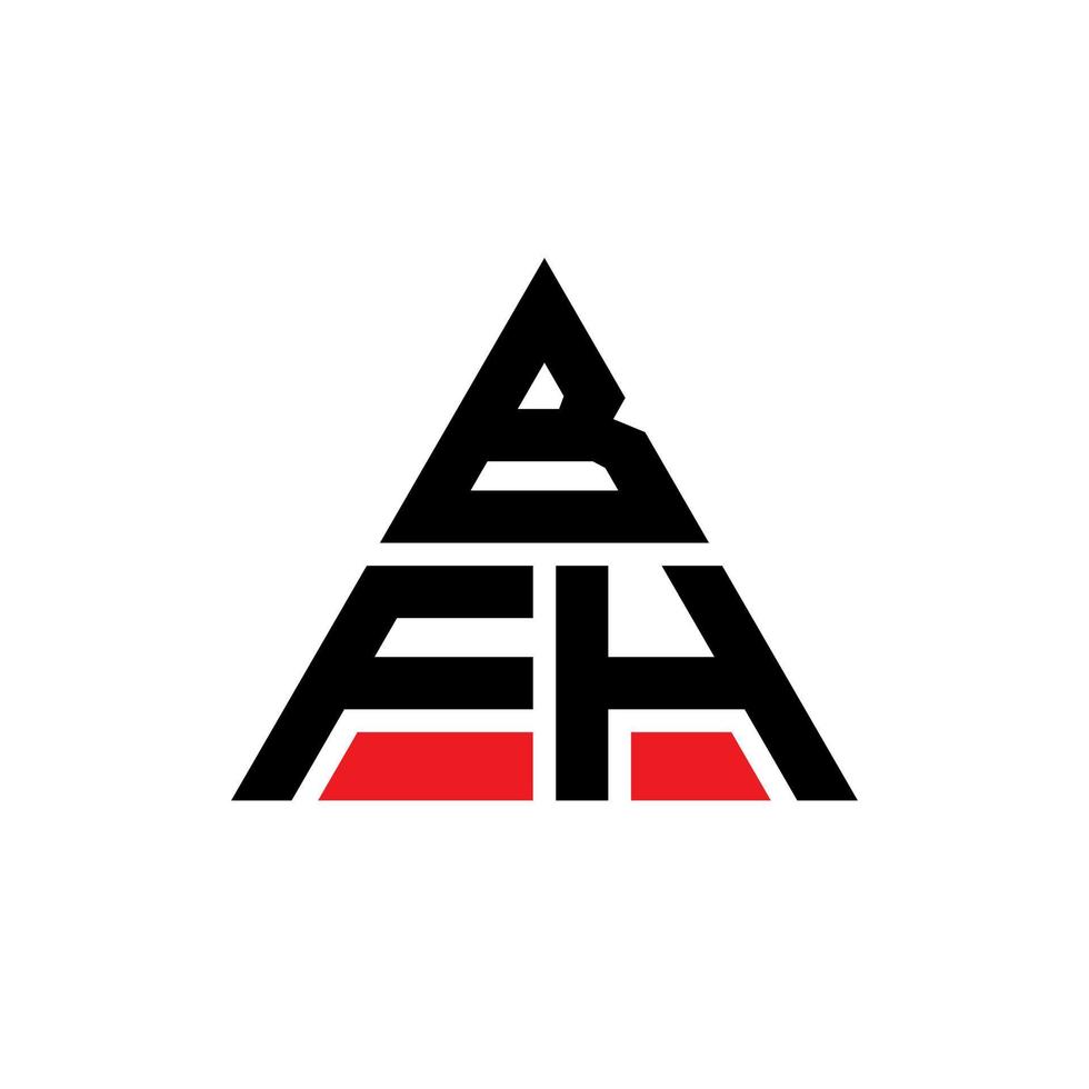 diseño de logotipo de letra triangular bfh con forma de triángulo. monograma de diseño de logotipo de triángulo bfh. plantilla de logotipo de vector de triángulo bfh con color rojo. logotipo triangular bfh logotipo simple, elegante y lujoso.