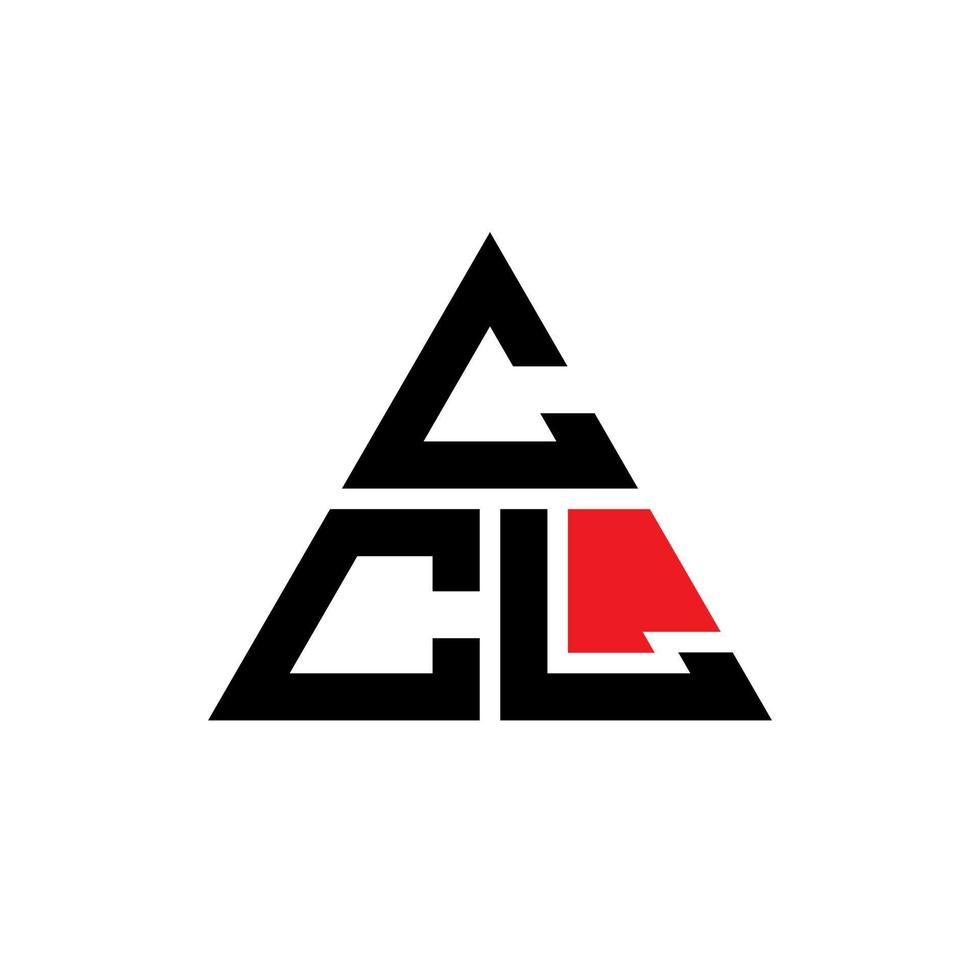 diseño de logotipo de letra triangular ccl con forma de triángulo. monograma de diseño de logotipo de triángulo ccl. plantilla de logotipo de vector de triángulo ccl con color rojo. logotipo triangular ccl logotipo simple, elegante y lujoso.