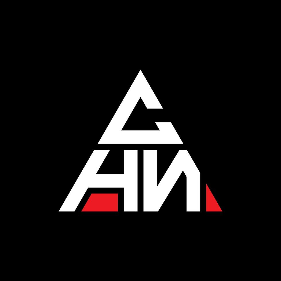 CHN triangle letter logo design with triangle shape. CHN triangle logo design monogram. CHN triangle vector logo template with red color. CHN triangular logo Simple, Elegant, and Luxurious Logo.