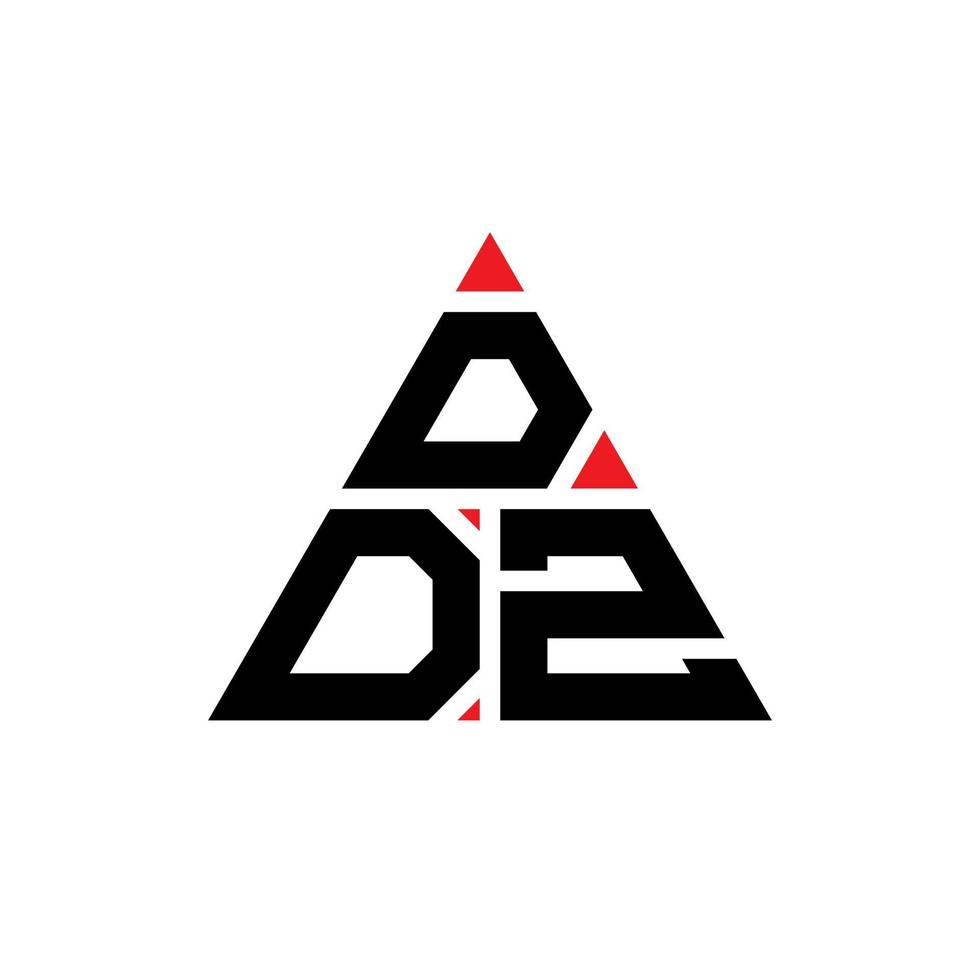 Diseño de logotipo de letra triangular ddz con forma de triángulo. monograma de diseño del logotipo del triángulo ddz. plantilla de logotipo de vector de triángulo ddz con color rojo. logotipo triangular ddz logotipo simple, elegante y lujoso.