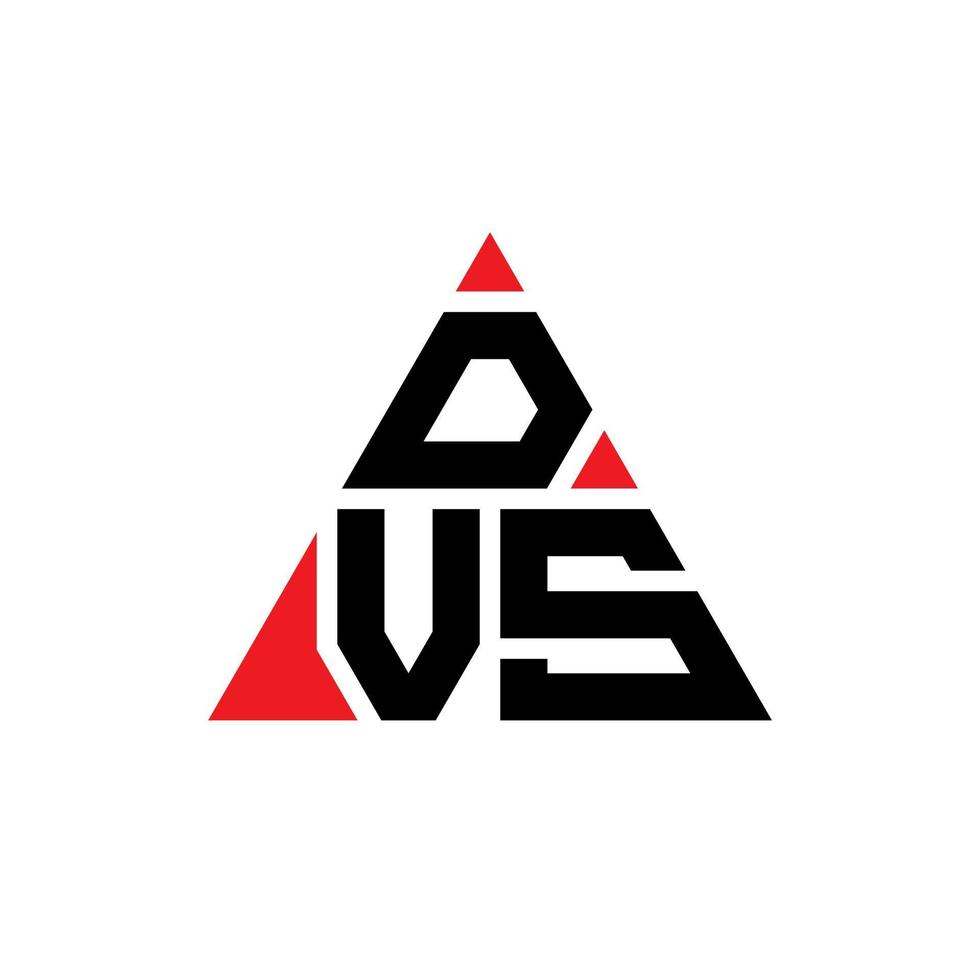 Diseño de logotipo de letra triangular dvs con forma de triángulo. monograma de diseño del logotipo del triángulo dvs. plantilla de logotipo de vector de triángulo dvs con color rojo. logo triangular dvs logo simple, elegante y lujoso.