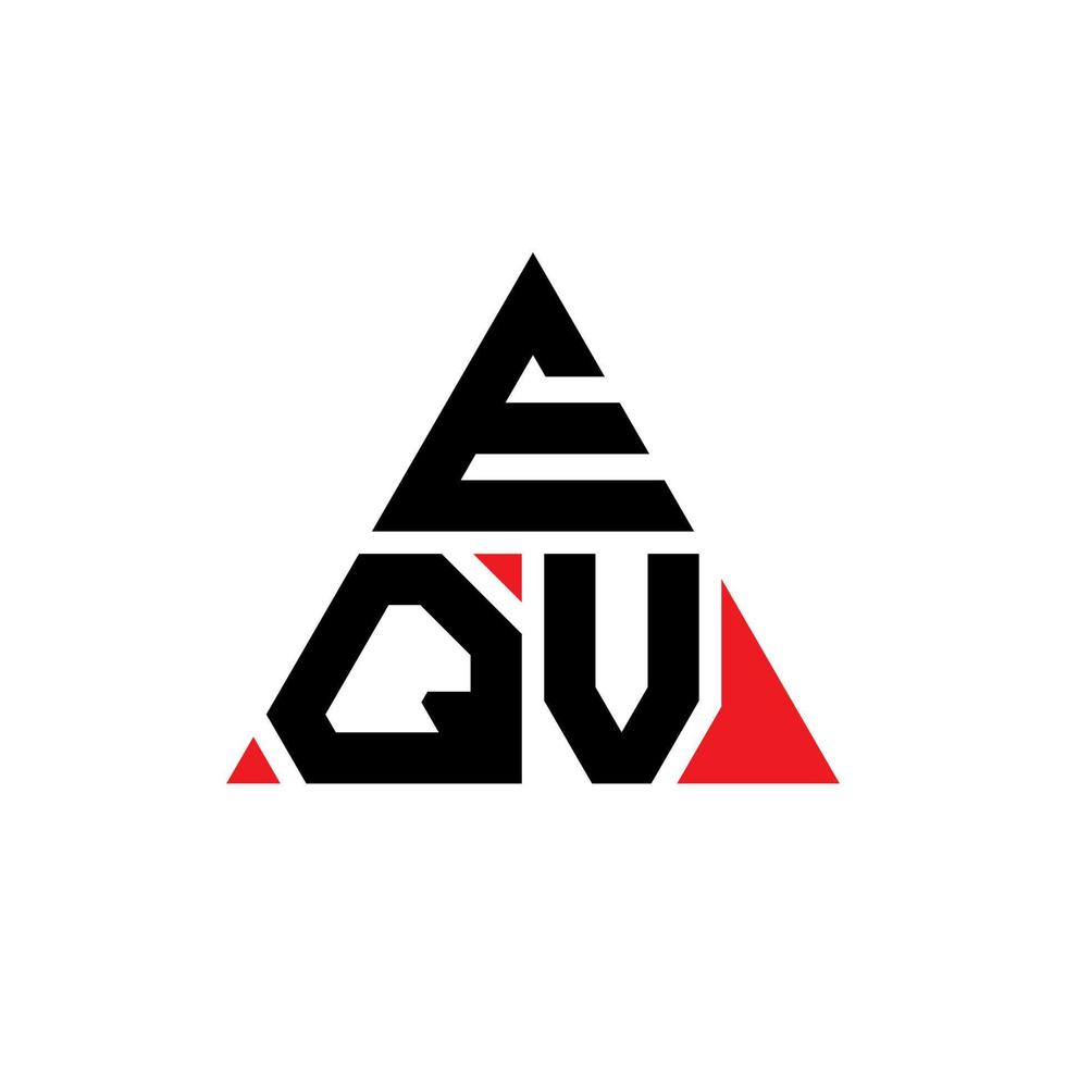 diseño de logotipo de letra triangular eqv con forma de triángulo. monograma de diseño de logotipo de triángulo eqv. plantilla de logotipo de vector de triángulo eqv con color rojo. logotipo triangular eqv logotipo simple, elegante y lujoso.