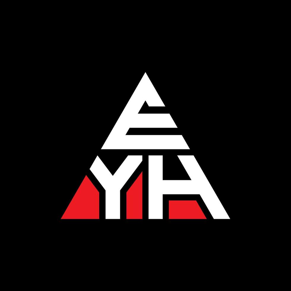 eyh diseño de logotipo de letra triangular con forma de triángulo. monograma de diseño del logotipo del triángulo eyh. plantilla de logotipo de vector de triángulo eyh con color rojo. logotipo triangular eyh logotipo simple, elegante y lujoso.