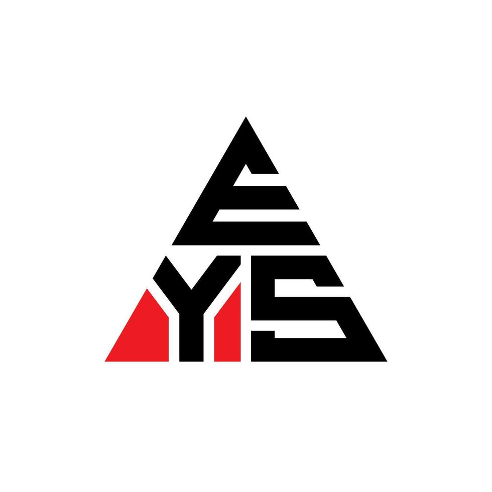 diseño del logotipo de la letra del triángulo eys con forma de triángulo. monograma de diseño del logotipo del triángulo eys. plantilla de logotipo de vector de triángulo de eys con color rojo. logotipo triangular de eys logotipo simple, elegante y lujoso.