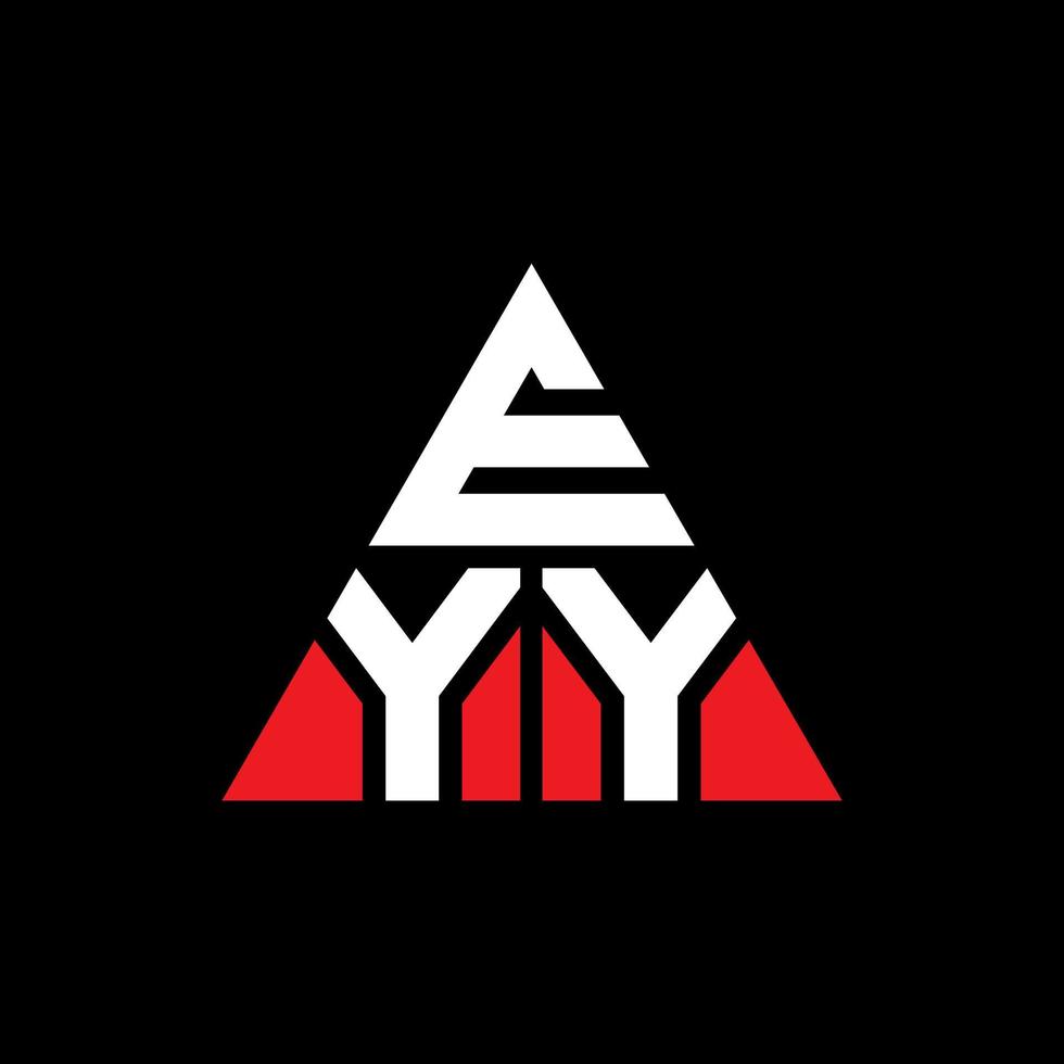 Diseño de logotipo de letra de triángulo eyy con forma de triángulo. monograma de diseño de logotipo de triángulo eyy. Plantilla de logotipo de vector de triángulo eyy con color rojo. logotipo triangular eyy logotipo simple, elegante y lujoso.