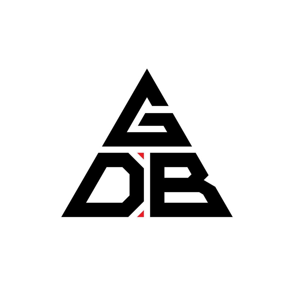 Diseño de logotipo de letra triangular gdb con forma de triángulo. monograma de diseño de logotipo de triángulo gdb. plantilla de logotipo de vector de triángulo gdb con color rojo. logotipo triangular gdb logotipo simple, elegante y lujoso.