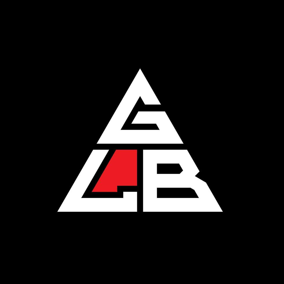 diseño de logotipo de letra triangular glb con forma de triángulo. monograma de diseño de logotipo de triángulo glb. plantilla de logotipo de vector de triángulo glb con color rojo. logotipo triangular glb logotipo simple, elegante y lujoso.