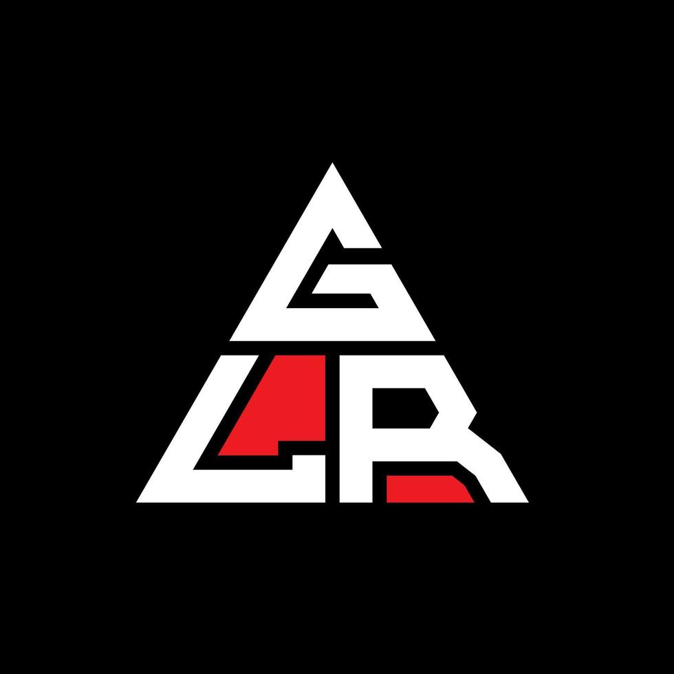 GLR triangle letter logo design with triangle shape. GLR triangle logo design monogram. GLR triangle vector logo template with red color. GLR triangular logo Simple, Elegant, and Luxurious Logo.