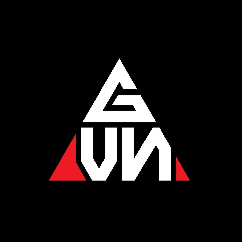 GVN triangle letter logo design with triangle shape. GVN triangle logo design monogram. GVN triangle vector logo template with red color. GVN triangular logo Simple, Elegant, and Luxurious Logo.