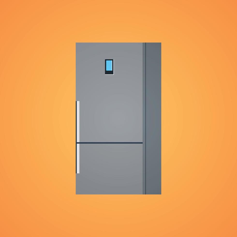 Fridge and refrigerator flat vector illustration.