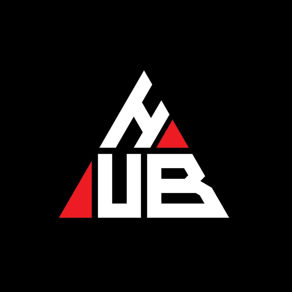 diseño de logotipo de letra de triángulo central con forma de triángulo. monograma de diseño del logotipo del triángulo central. plantilla de logotipo de vector de triángulo de cubo con color rojo. hub logo triangular logo simple, elegante y lujoso.