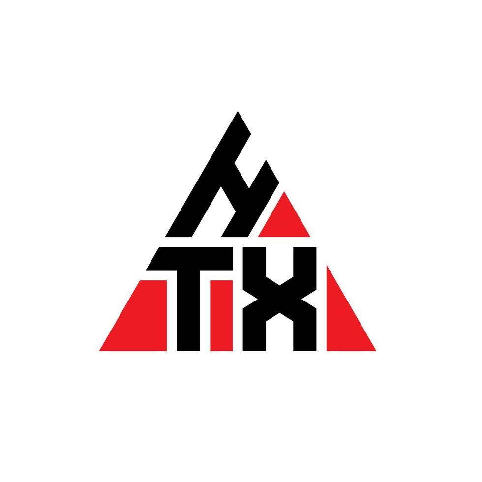 HTX triangle letter logo design with triangle shape. HTX triangle logo design monogram. HTX triangle vector logo template with red color. HTX triangular logo Simple, Elegant, and Luxurious Logo.
