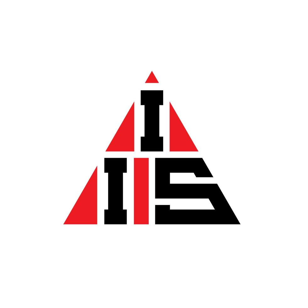 iis diseño de logotipo de letra triangular con forma de triángulo. monograma de diseño de logotipo de triángulo iis. iis plantilla de logotipo de vector de triángulo con color rojo. iis logo triangular logo simple, elegante y lujoso.