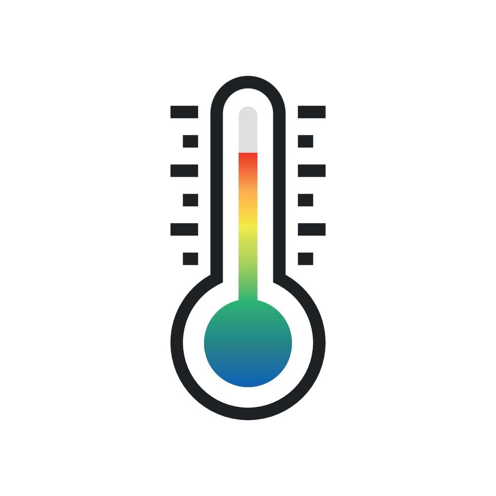 Hot temperature weather and climate forecast flat vector illustration.