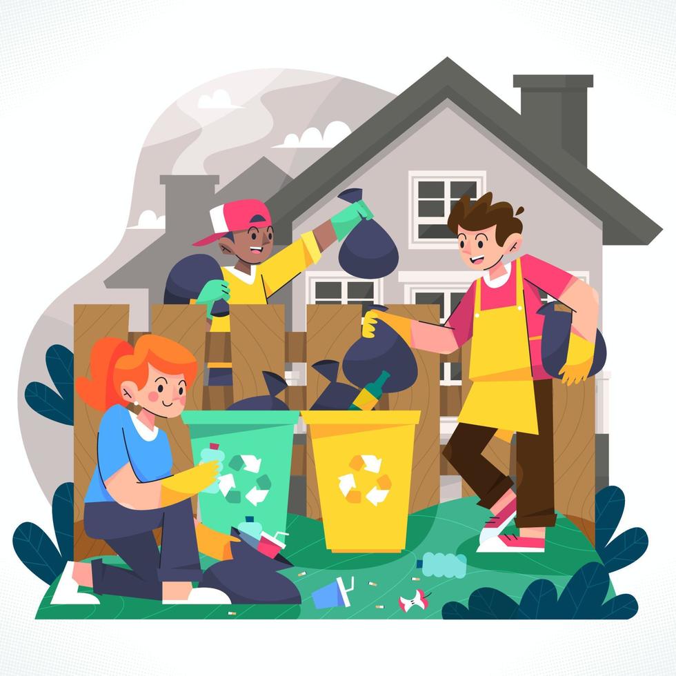 Take Care Of The Environment And Clean Up Trash 9654686 Vector Art at  Vecteezy