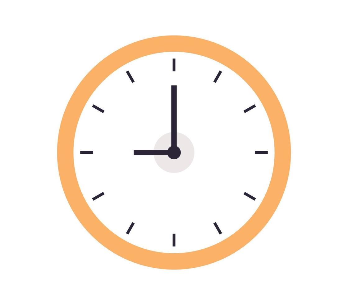 Clock and time flat vector illustration.