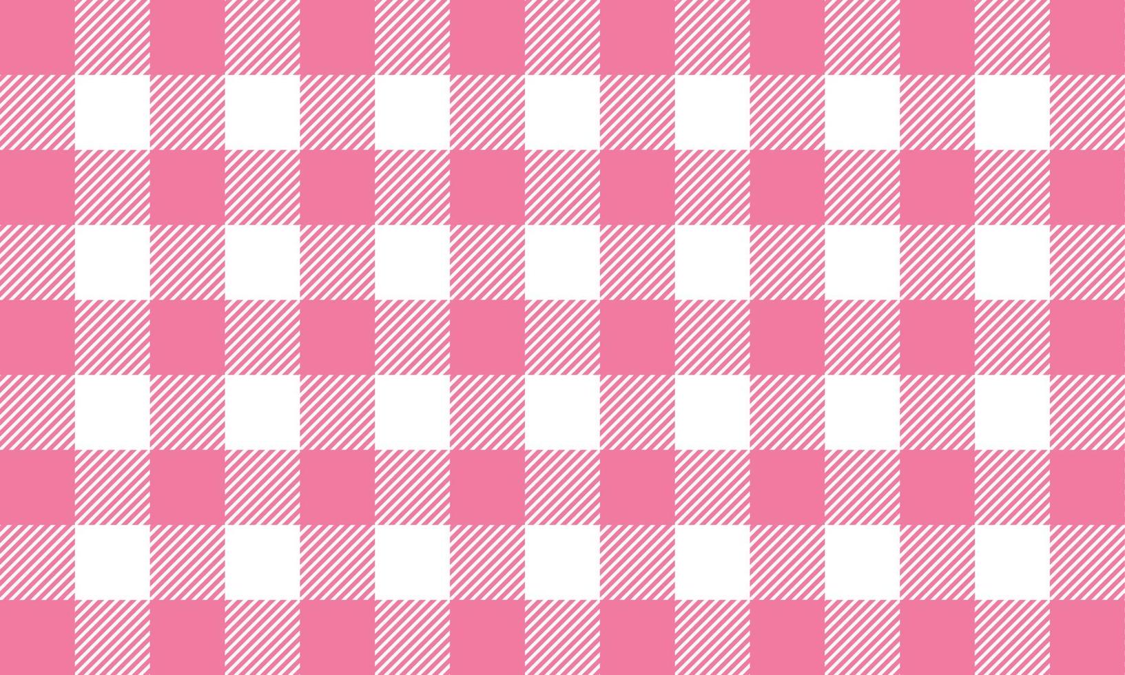 Red white gingham pattern and fabric vintage design flat vector illustration.