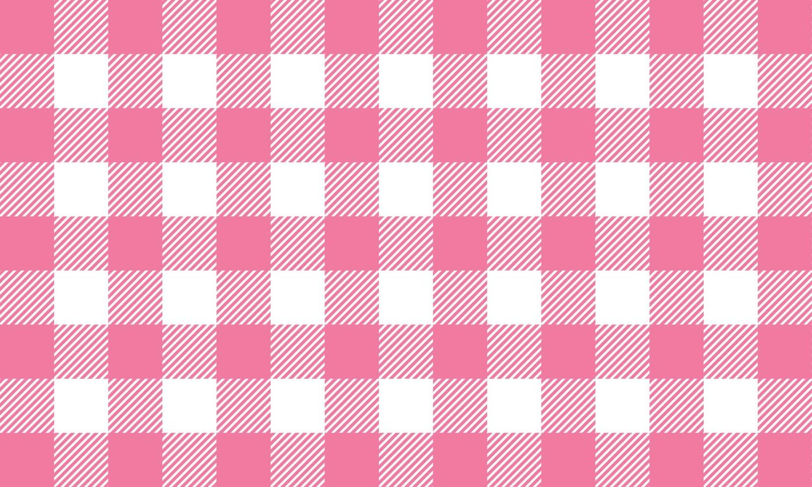 Red white gingham pattern and fabric vintage design flat vector illustration.